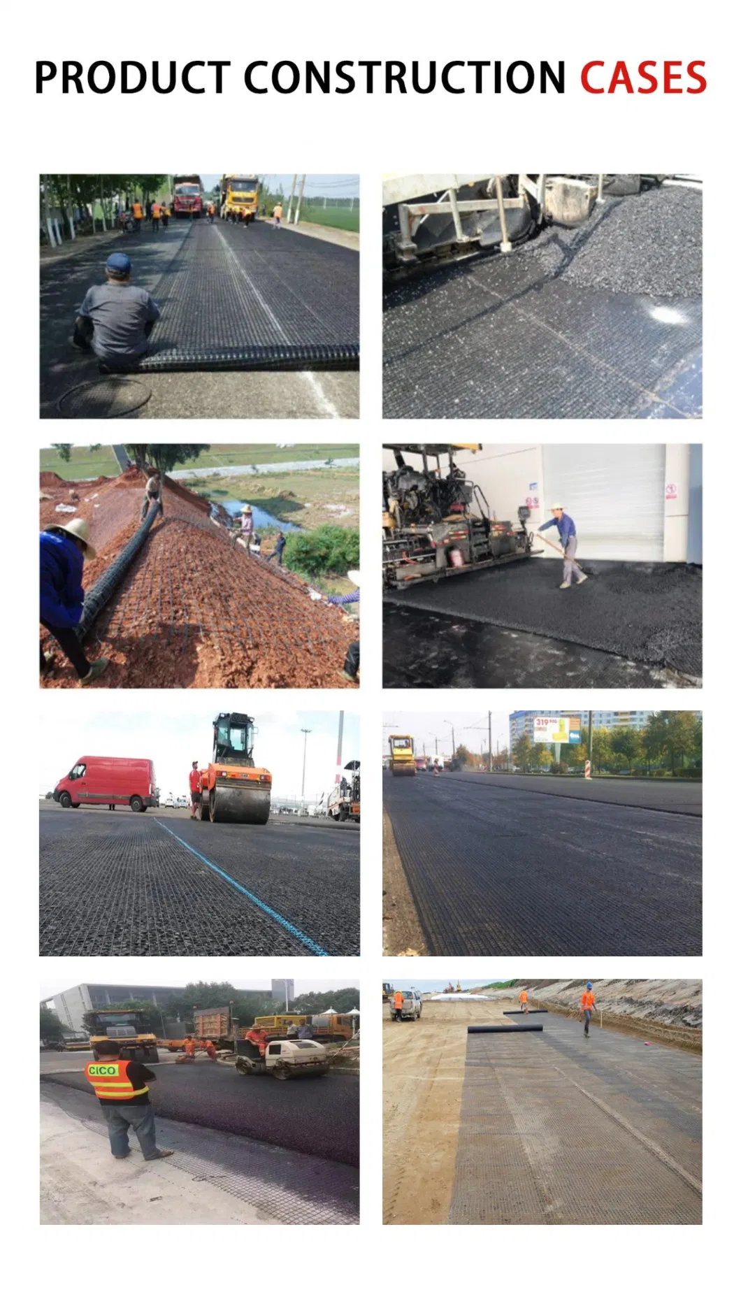 Manufacturer CE ISO9001 Fiberglass Geogrid Factory for Driveway Road Reinforcement Construction