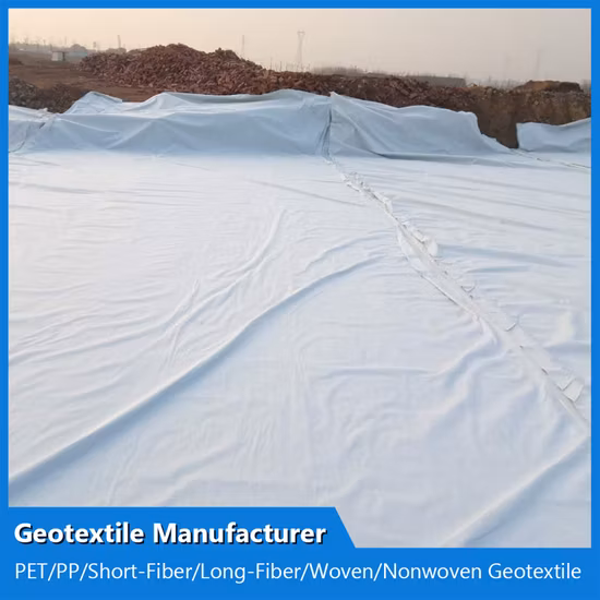 PP-Haustier-Polyester/Polypropylen-Langfilament-Spinnvlies-/Kurzstapelfaser-Nadelvlies-Geotextil-Gewebe, wasserdichter gewebter Geotextil-Hersteller